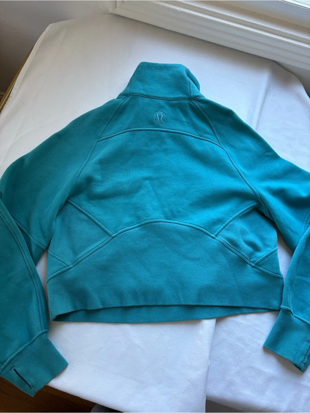 Women’s Teal Quarter-Zip Pullover Sweater